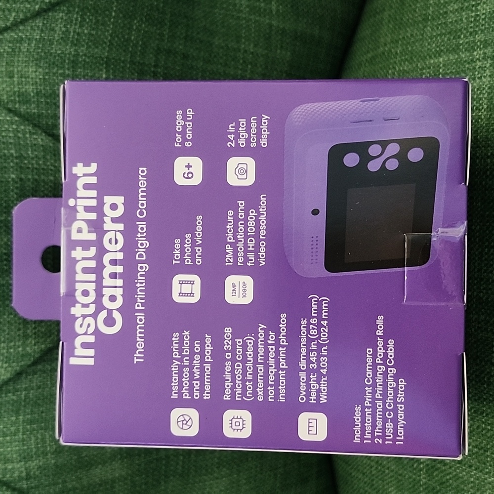 Instant Print Camera - Purple - Picture 2 of 5